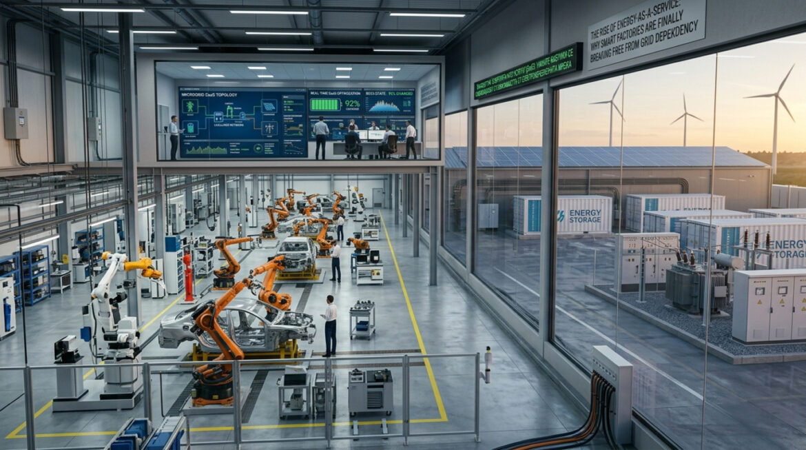 Energy-as-a-Service industrial microgrid with battery storage at a smart factory